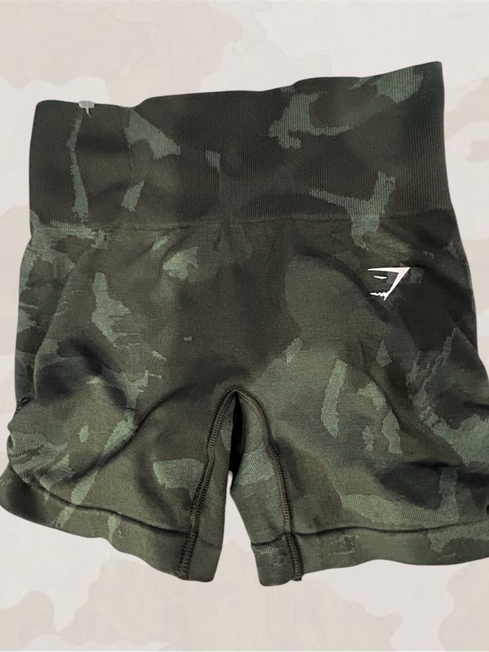 Gymshark Olive Camo High-Waist Seamless Shorts | $5 bundle deal